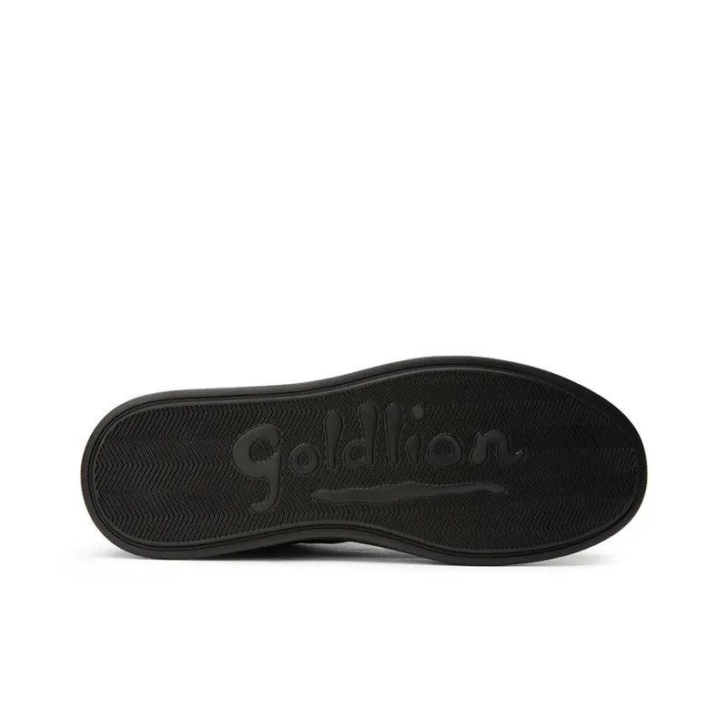 GOLDLION Low Top Skateboard Shoes Men's Black-4