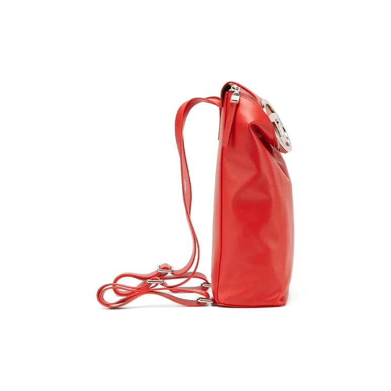 DIESEL Cow Leather Backpack Regular Women's Red-2