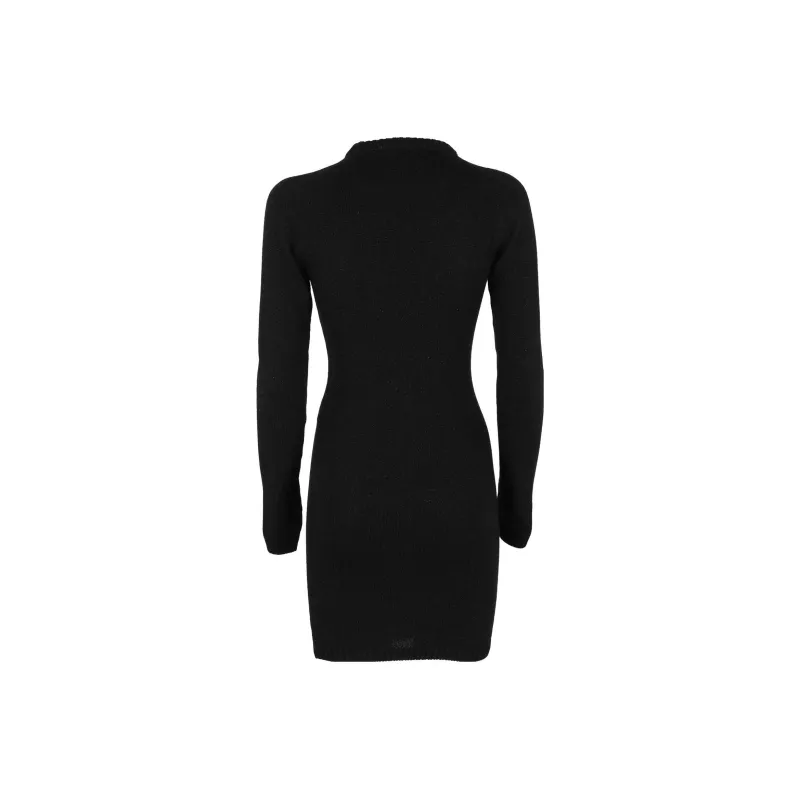 CHIARA FERRAGNI Cut-Out Crewneck Knitted Mini Dress-1