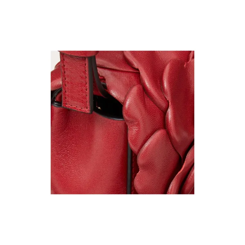 Valentino Atelier Sheepskin Leather Messenger Bag Shoulder Bags Handbags Women's Red-4