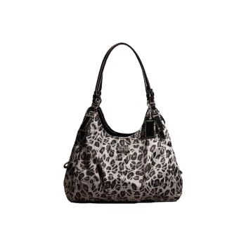 COACH Madison Polyester Shoulder Bag Handbag Crossbody Bag Shoulder Bag Large Size Women's Black White