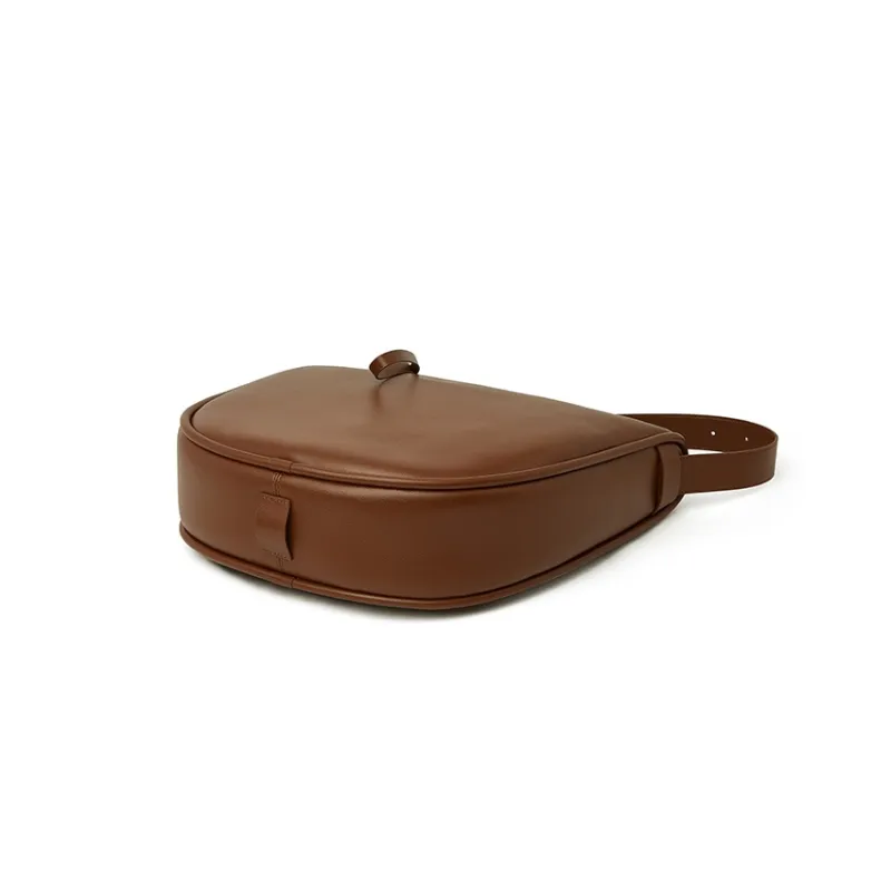CHICWIND Cow Leather Underarm Dumpling Bag Shoulder Bag Women's Black, Macchiato Color-11