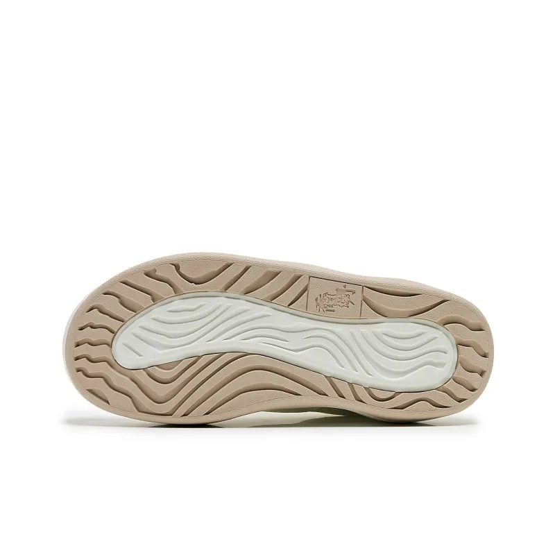 QIAODAN Water Resistant Cushioning Low Top Skateboard Shoes Women's Ivory White-4