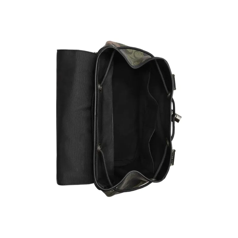 COACH Coated Canvas With Smooth Calfskin Backpack Tubas Men's Camouflage-2