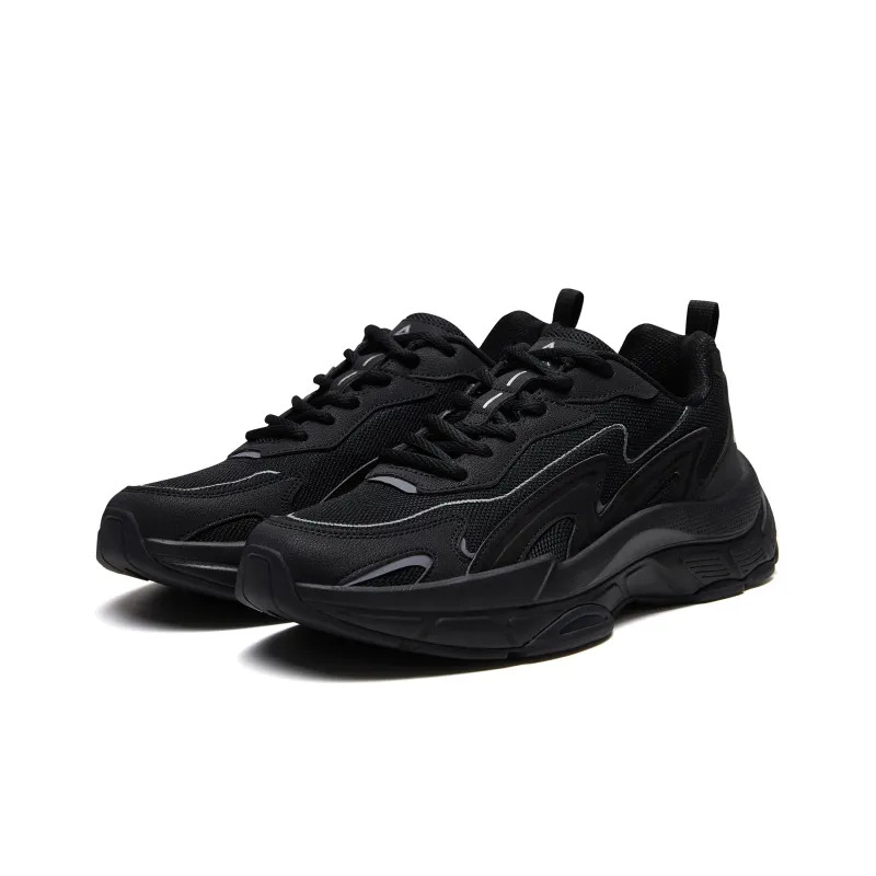 PEAK Little Sea Wave Non slip Breathable And Wear resistant Low Top Sports Casual Shoes Women's Black-2