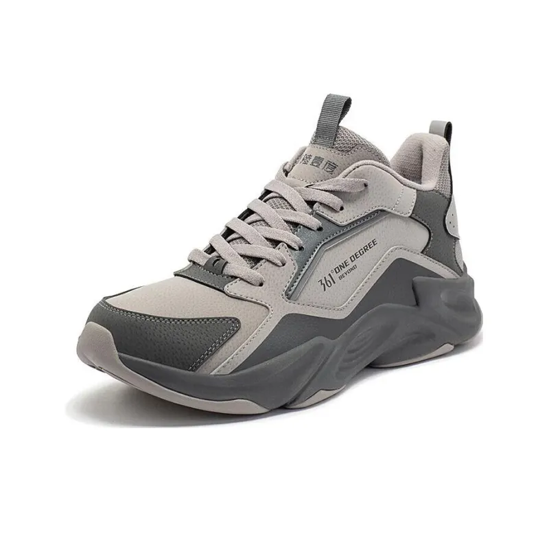 361° Slip Resistant Low Top Running Shoes Men's Zinc Iron Gray Smoke Gray-1