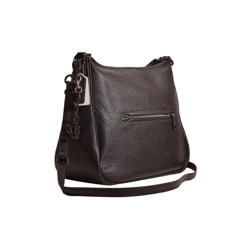 COACH Cary Leather Tote Bag Shopping Bag Crossbody Bag Shoulder Bag Large Size Women's Black White-1