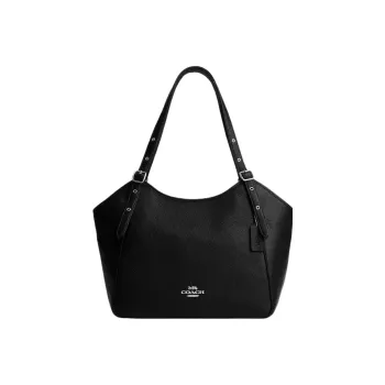 COACH Zip Shoulder Bag Leather Tote Bag Shopping Bag Handbag Shoulder Bags Women's Black