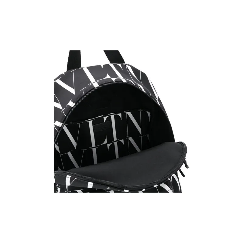 Valentino Fabric Backpack Unisex Black/White-3