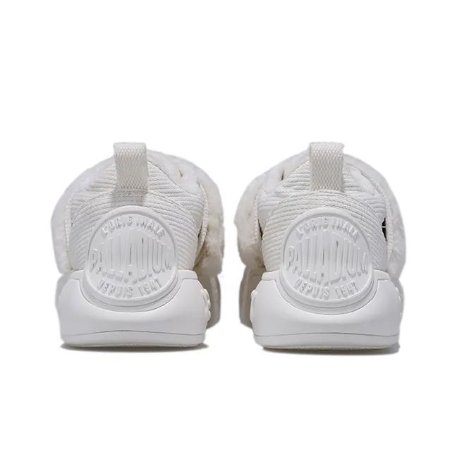 Palladium Warm Slip Resistant Low Top Skateboard Shoes Women's White-3