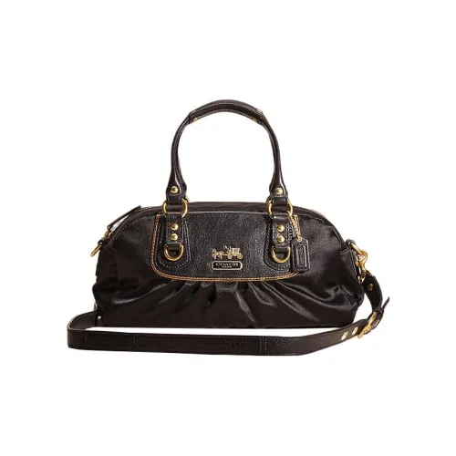 COACH Rowan Satin Shoulder Bag Crossbody Bag Handbag brand Women's Black