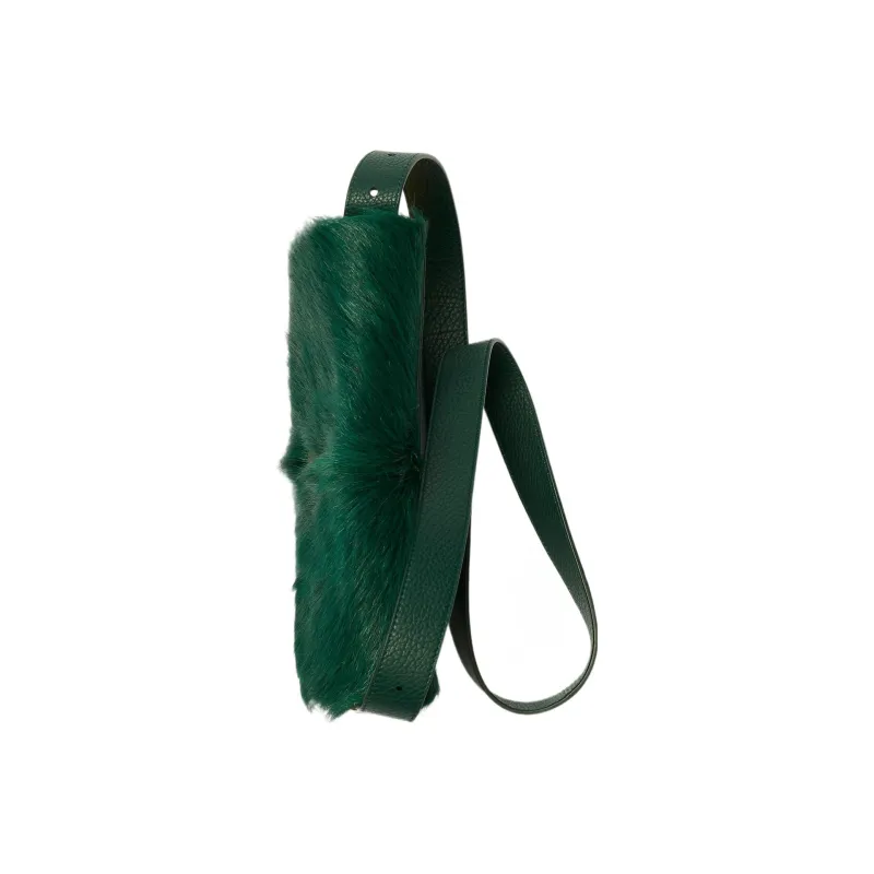 Burberry Calfskin With Cashmere Shoulder Bag, Crossbody Bag Regular Women's Vine Green-3