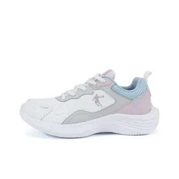 QIAODAN Slip-Resistant Water-Resistant Low-Top Running Shoes Women's White Purple