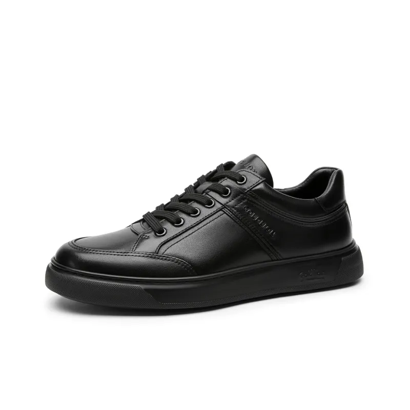 GOLDLION Low Top Skateboard Shoes Men's Black-1