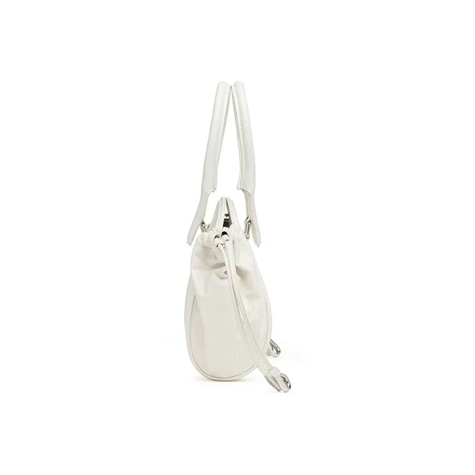 DIESEL Cowhide With Sheepskin Bucket Bags Shoulder Bag Crossbody Bag Handbag Regular Women's White-2