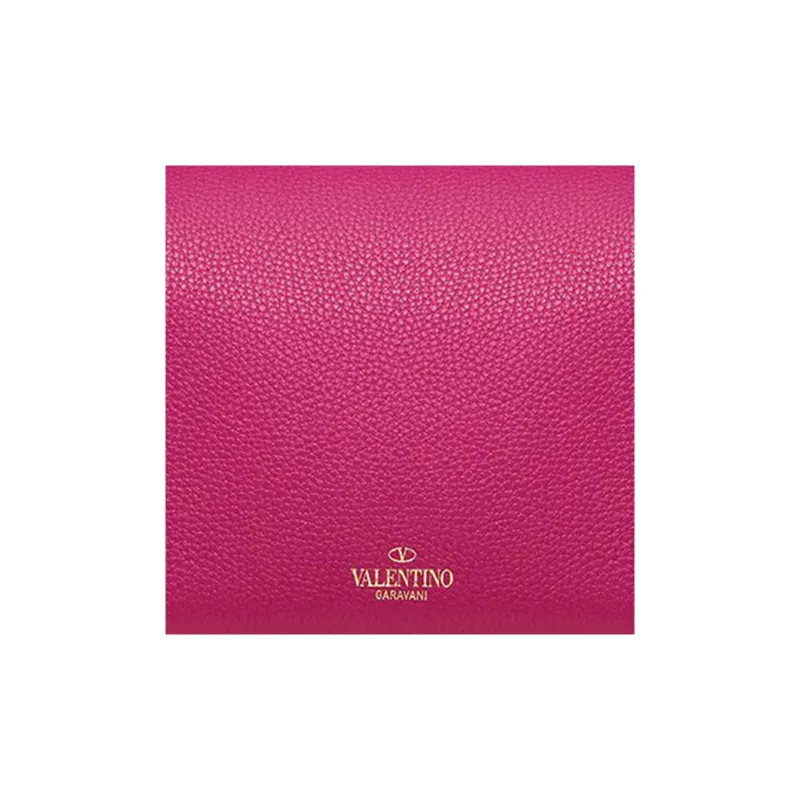Valentino Rockstud Calfskin Messenger Bag Shoulder Bag Crossbody Bag Women's Pink-3