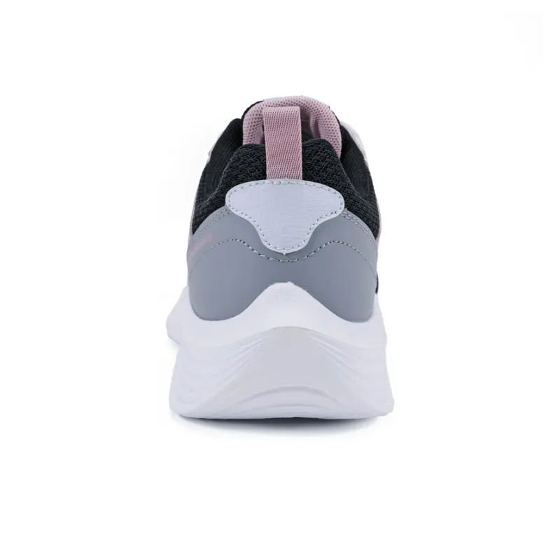 QIAODAN Slip Resistant Water Resistant Low Top Running Shoes Women's White Black-4