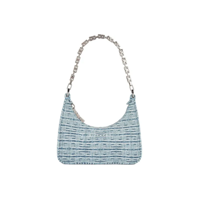 Givenchy Washed Denim Handbag, Shoulder Bag Women's Light Blue-0