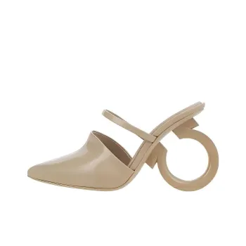 FERRAGAMO Wrap toe Slippers Women's Umber