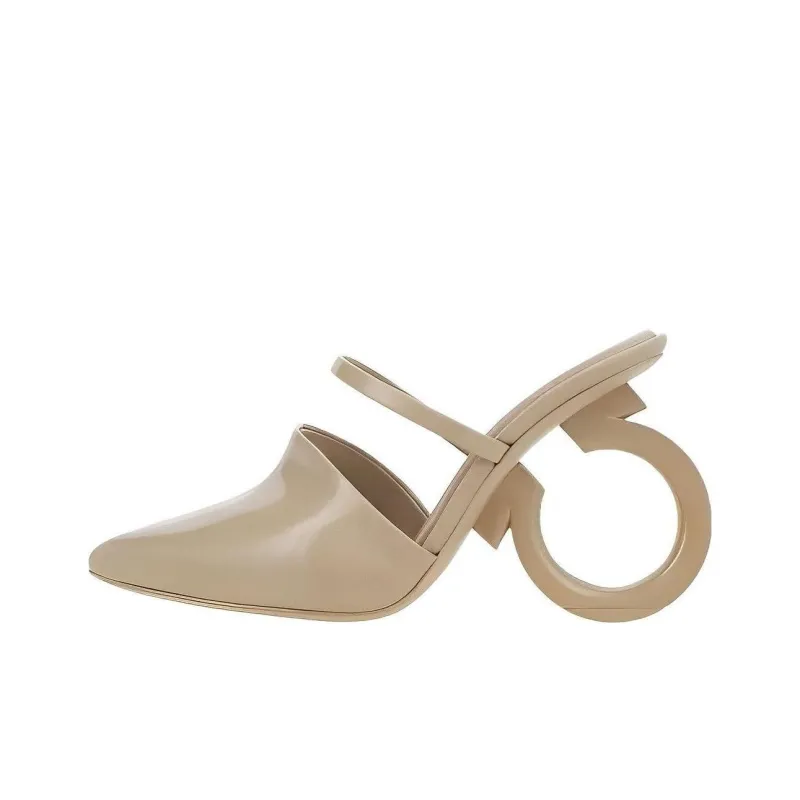 FERRAGAMO Wrap toe Slippers Women's Umber-0