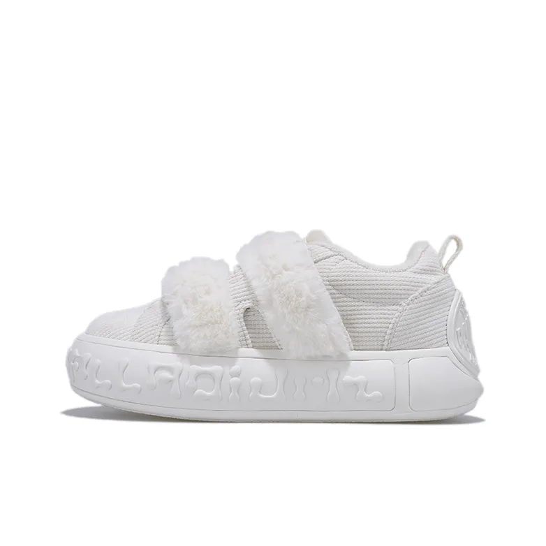 Palladium Warm Slip Resistant Low Top Skateboard Shoes Women's White-0