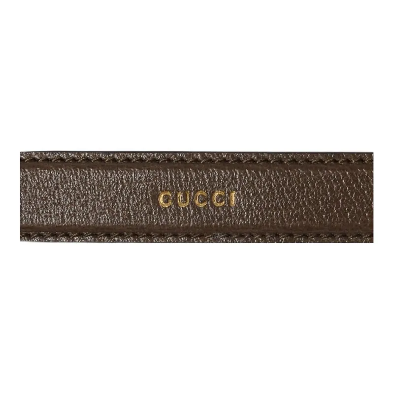 GUCCI Ophidia Leather Bag Straps Women's Brown-2