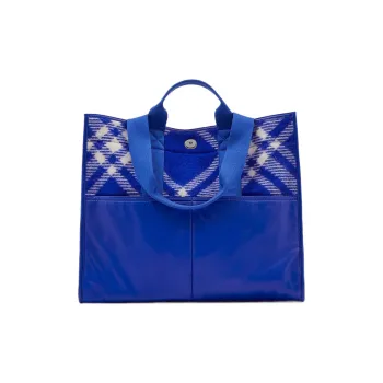 Burberry Wool Blend Polyamide Tote Bag Shopping Bag Handbag Regular Men's Knight Blue