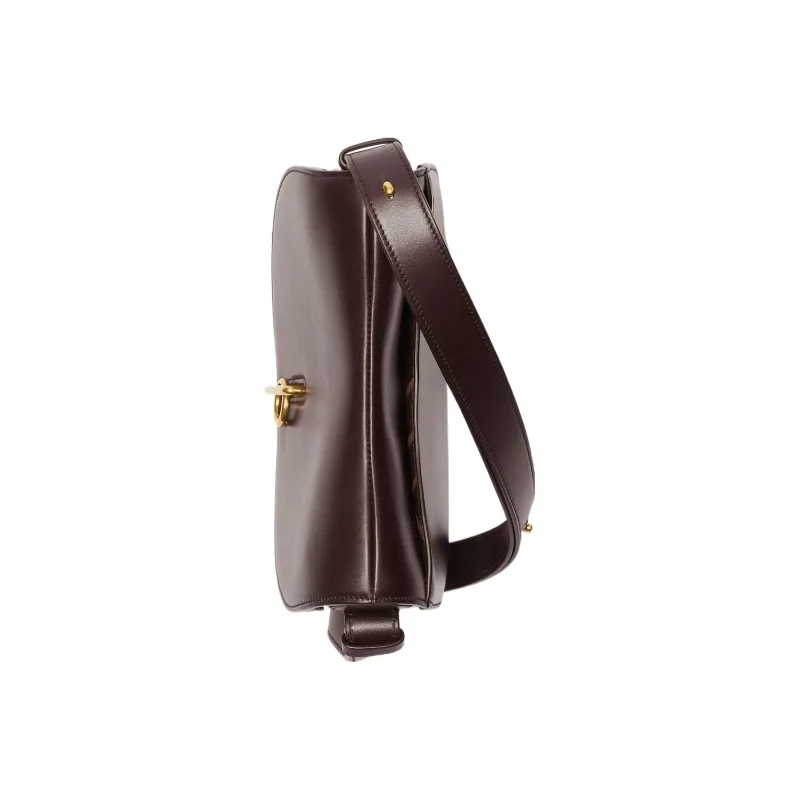 Burberry Calfskin Shoulder Bag Crossbody Bag Medium Size Women's Berry Color-3