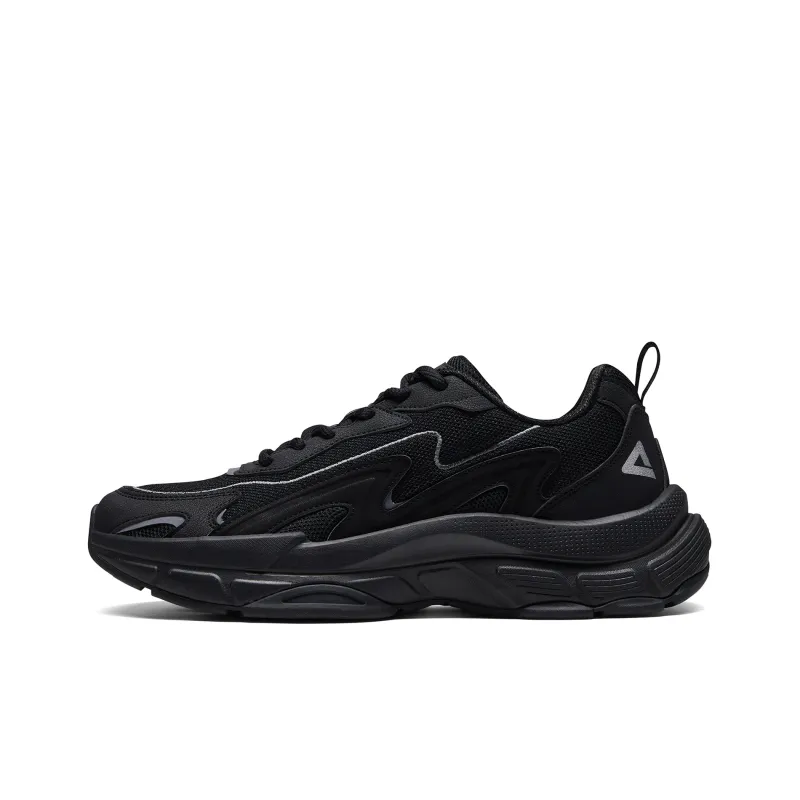 PEAK Little Sea Wave Non slip Breathable And Wear resistant Low Top Sports Casual Shoes Women's Black-0