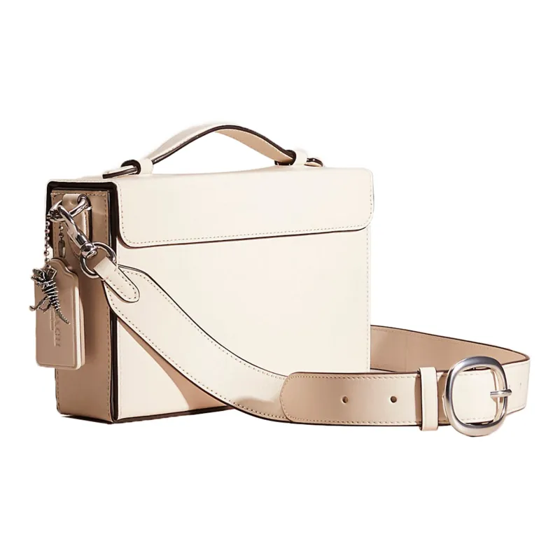 COACH Tabby Glove Tanning Messenger Bag Handbag Shoulder Bag Small Size Women's White-1
