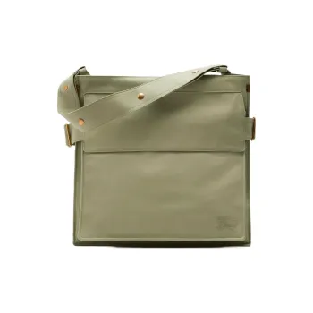 Burberry Polyester Blend With Lambskin Tote Bag Shopping Bag Shoulder Bag Crossbody Bag Regular Men's Hunter Beige