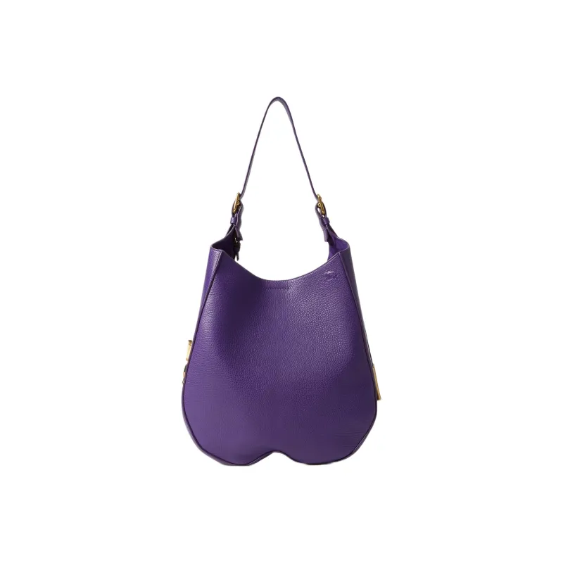 Burberry Goatskin Combined With Calfskin Handbag Shoulder Bag Women's Ribbon Purple-2