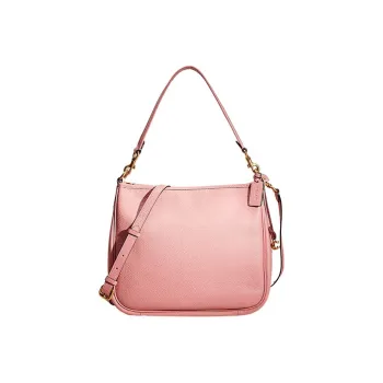 COACH Cary Pebbled Leather Tote Bag, Shopping Bag, Shoulder Bag, Crossbody Bag, Handbag Large Size Women's Pink