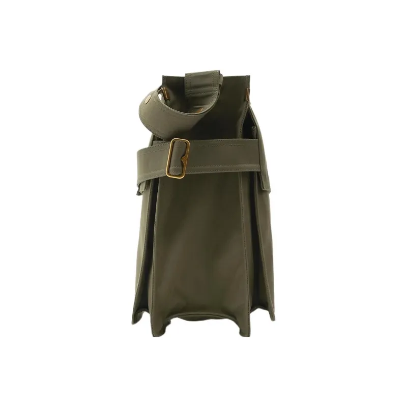 Burberry Polyester With Cotton And Lambskin Tote Bag, Shopping Bag, Crossbody Bag, Shoulder Bag Men's Olive Green-1