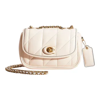 COACH Madison Nappa Leather Pillow Bag, Crossbody Bag, Shoulder Bag Small Size Women's White