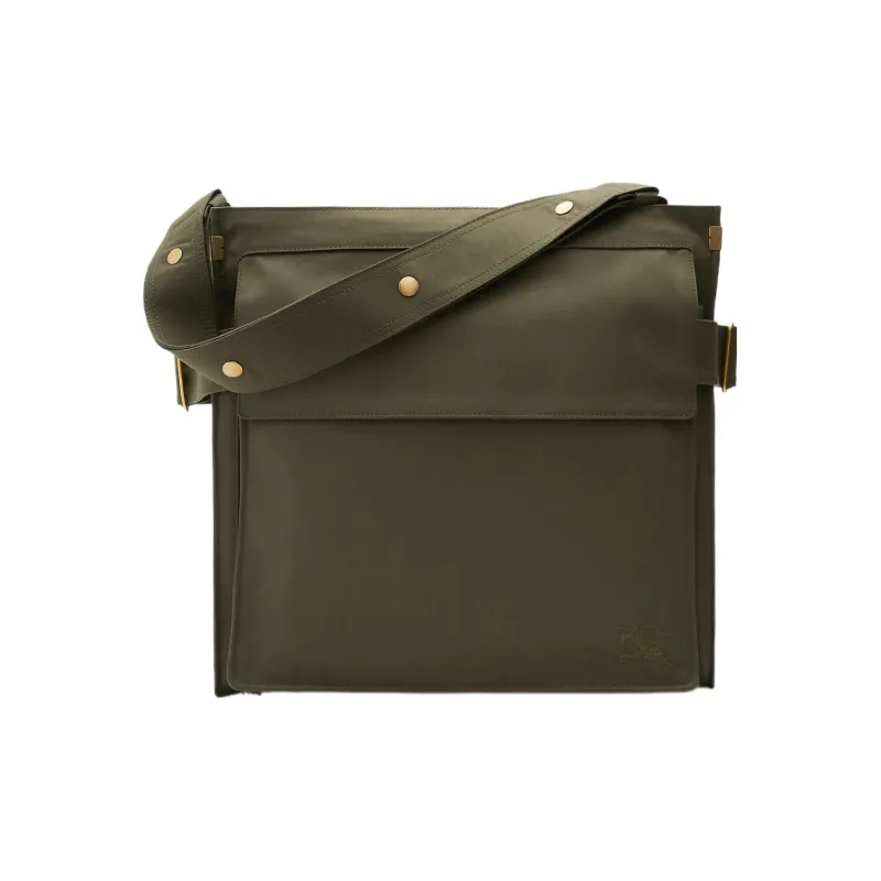 Burberry Polyester With Cotton And Lambskin Tote Bag, Shopping Bag, Crossbody Bag, Shoulder Bag Men's Olive Green-0