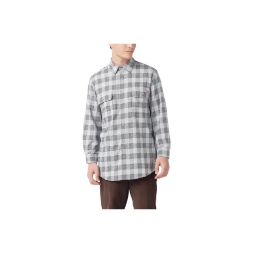 Dickies Shirts Men Gray Plaid