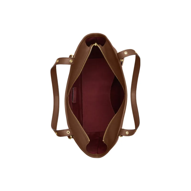 COACH Canvas With Leather Canvas Bag Tote Bag Shopping Bag Handbag Shoulder Bag Women's Khaki-2