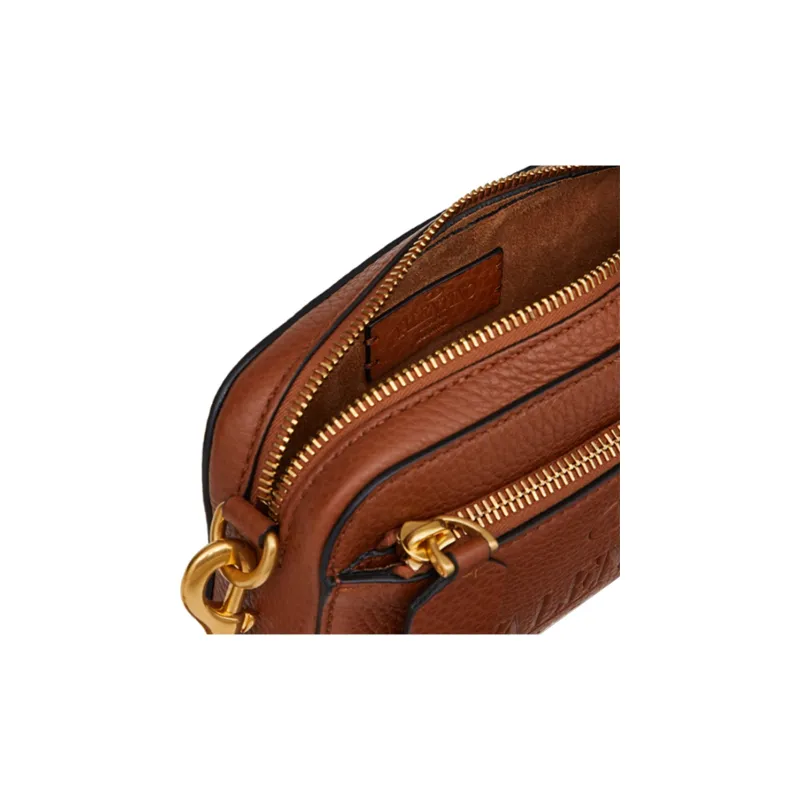 Valentino Leather Fanny Pack Shoulder Bag Crossbody Bag Small Size Men's Saddle Color-3