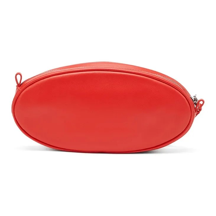 DIESEL Cow Leather Wrist Bag Clutch Shoulder Bag Crossbody Bag Small Size Women's Red-2