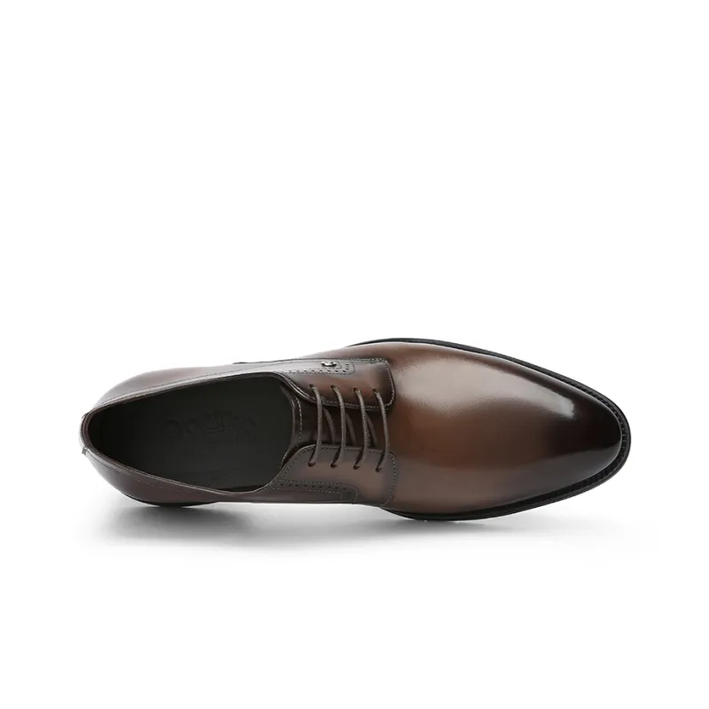 GOLDLION Dress Shoes Men Low Top Black, Gray, And Light Brown-2