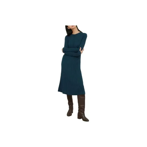 UNIQLO Long-Sleeved Dresses Women's Turquoise