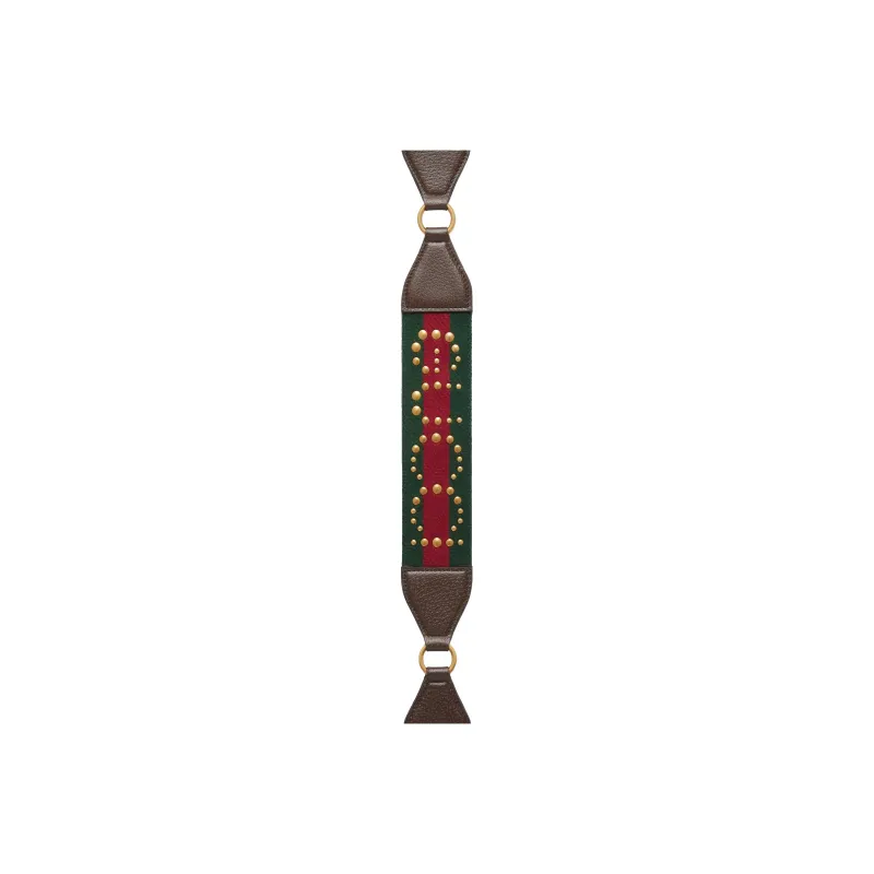 GUCCI Canvas With Leather Bag Straps Women's Brown-3