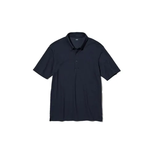 UNIQLO Polo Shirts Men Navy Blue -69