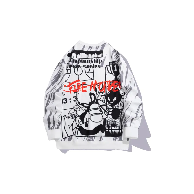 FireMonkey Sweatshirts Unisex White-1