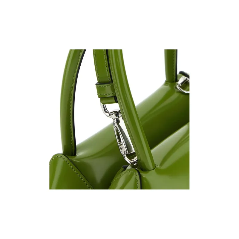 PRADA Calfskin Shoulder Bag Crossbody Bag Handbag Small Size Women's Green-3