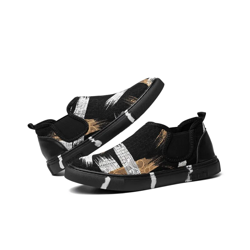 YEDANI Low Top Canvas Shoes Men's Black-2