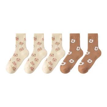 MIIOW Mid Calf Socks Women's 5 Pack