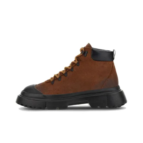 HOGAN H619 Lace-up Leather Boots