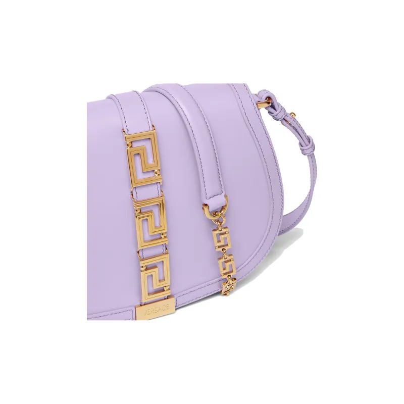 FANSIZHE Greca Goddess Cow Leather Crossbody Bag Shoulder Bag Women's Purple-3